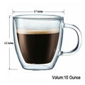 10oz Double Walled Latte Caffe glass mugs