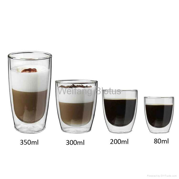 200ML Double Walled Pyrex Coffee Glass Cup 3