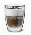 300ML Double-Walled Pyrex Cappuccino Glass Cup