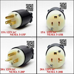 NEMA Plug socket straight plug connector