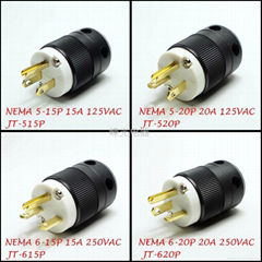 NEMA Straight Plug 15A 20A