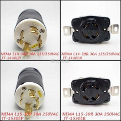 NEMA L14-30P TWIST LOCK PLUG RECEPTACLE