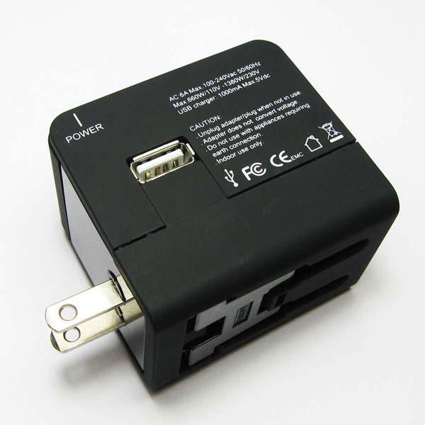 全球通转换插座1A, 2.1A 单 双USB充电器 2