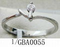 Ms stainless steel Mosaic gem ring 2