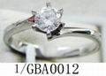 Ms stainless steel Mosaic gem ring 4