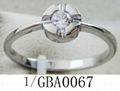 Ms stainless steel Mosaic gem ring 5