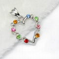 LOVELY FLOWERS FASHION JEWELRY SILVER925 WITH ZIRCON GEM STONE PENDANTS 3