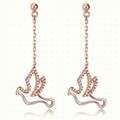 CLASSIC FASHION JEWELRY SILVER925 WITH ZIRCON STONE EARRINGS 4