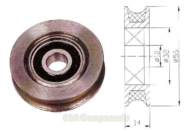 D56,D72,D85 Door hanger roller（elevatorparts）for mitsubishi