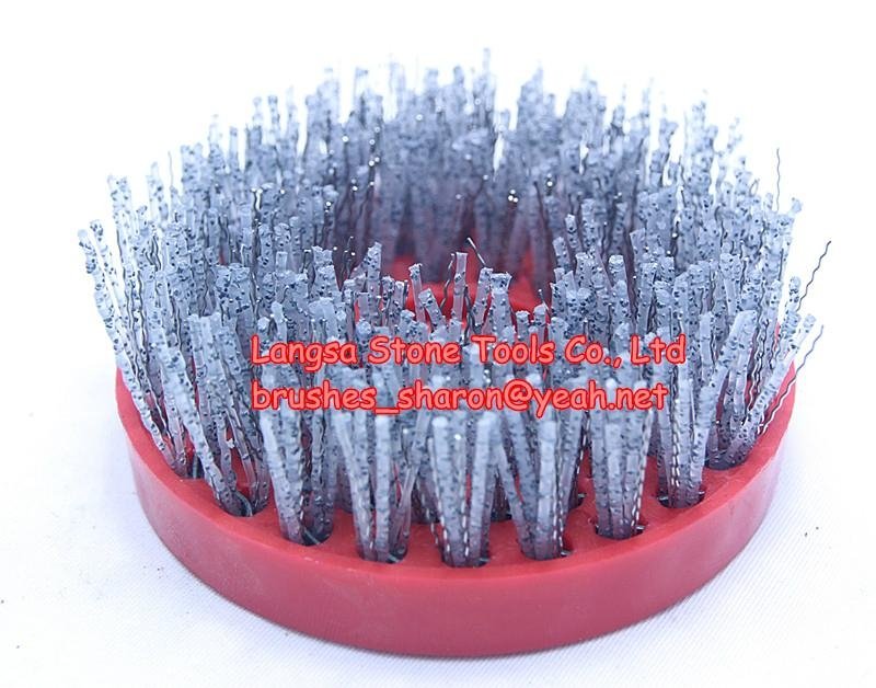 4 inch screw steel stone brushes nylon brush brushes Longer Life Abrasive Tools