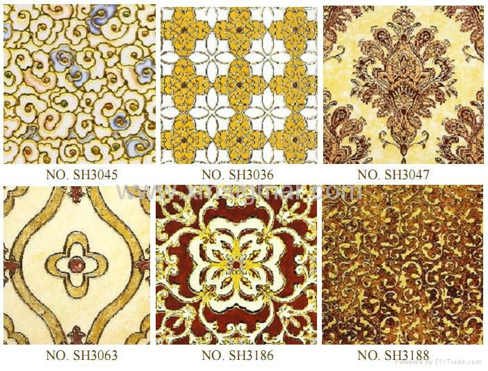 Golden Jade Plaid Pattern Ceramic Tiles 2