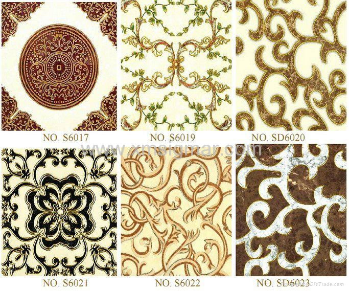 Golden Jade Plaid Pattern Ceramic Tiles 4