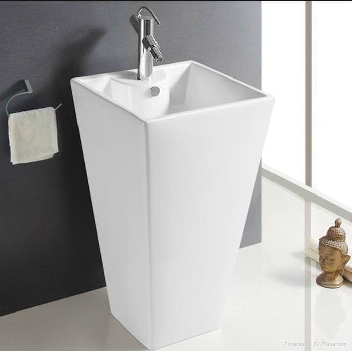 Sanitary ware bathroom pedestal ceramic basin 4