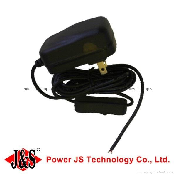 japan plug with ground wire switch on off 24v 0.5a power adapter 2