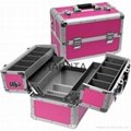 Rose Aluminium Makeup Travel Case with 4 Trays 