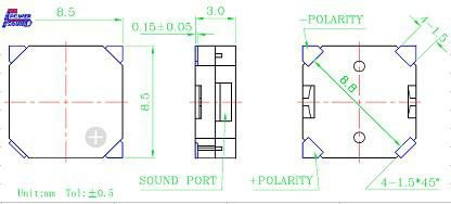 SMD-8530小型贴片蜂鸣器 2