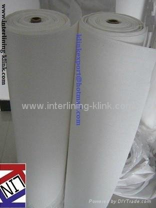 Resin finish polyester woven interlining for cap 3