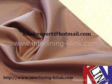 Taffeta polyester woven lining