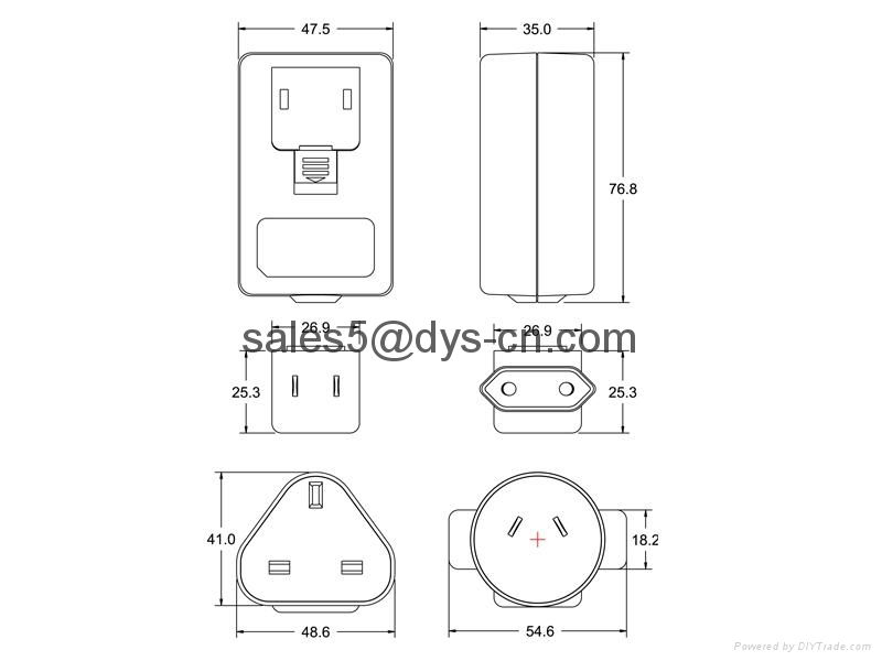  High quality 30w max interchangeable power adapter with Efficiency level VI 5