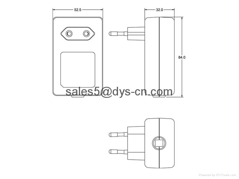 slim 40w max wall mount adapter with global approves on 60950 standard 5