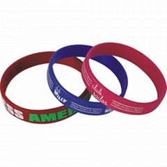 silk screen printed silicone wristbands