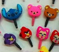 soft pvc Earphone jack pin Dust proof plug