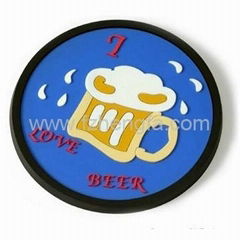 custom soft pvc rubber Environmental protection coaster