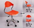 gleaming steel leg boss chair office lift chair chrome swivel chair