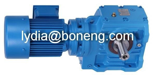 K series bevel spiral gearbox right angle gear unit