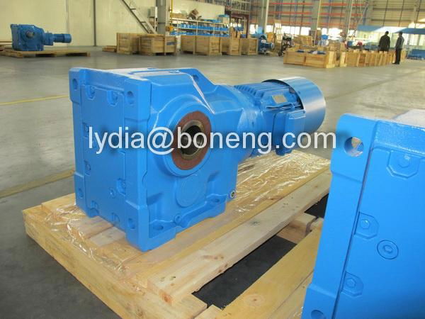 K series bevel spiral gearboxes right angle geared motor 3