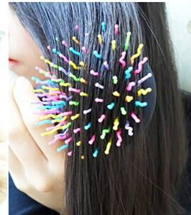 Rainbow Comb Repair Hair Portable Colors Anti-static Hair Styling Comb Brush 5