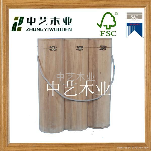 FSC&SA8000 wooden wine box 4