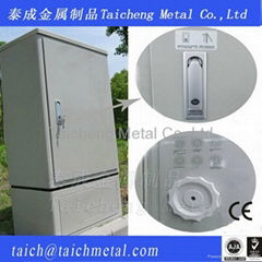 Outdoor fiber optic cross  distribution cable cabinets