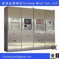 Four doors control panel stainless steel cabinet with flying ring
