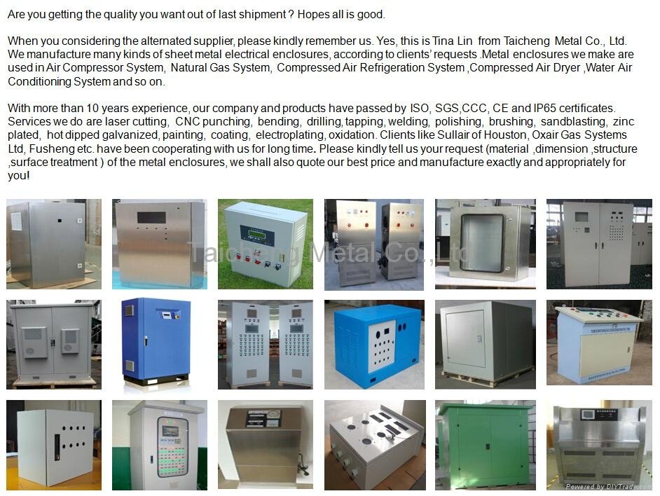 Industrial air compressor service control cabinet 4