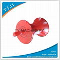 Conveyor side guide tracking roller wing