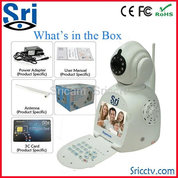 wifi security camera Free Vedio phone call camera view by cell phone&computer 