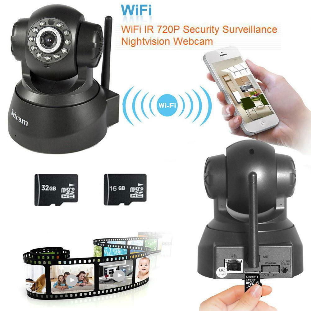 WIFI Robot Security Surveillance Wireless P2P pan tilt Indoor network Wifi camer 3