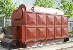 Wood fired steam boiler