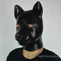 100% latex dog head hood 1