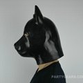 100% latex dog head hood 5
