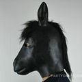 100% latex horse head hood 2