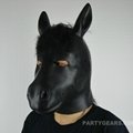 100% latex horse head hood 5