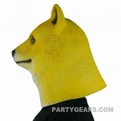 latex yellow doge mask