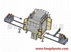 2 arms shuttle rotational molding