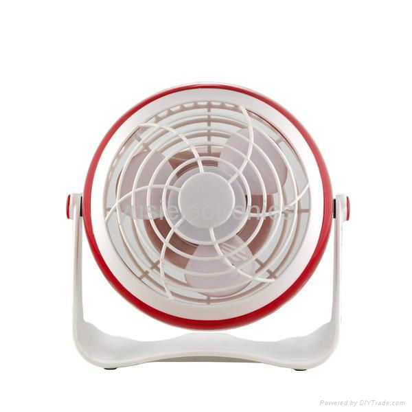 4 inches Battery Rechargeable Desk Stand USB Fan 4