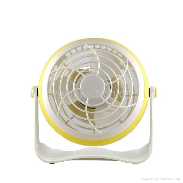 4 inches Battery Rechargeable Desk Stand USB Fan 5