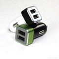 Portable 2.4A Dual USB Port Phone Car Charger for Iphone Ipad 5