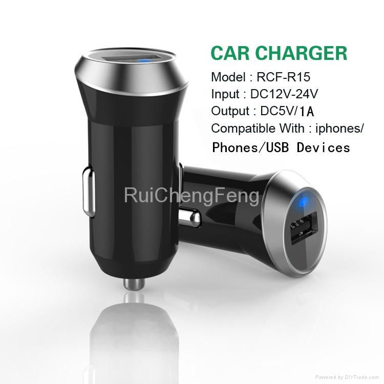 Universal 5V 1A Car USB Charger for Iphone 5s 5c All Mobile Phones