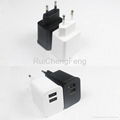 Dual USB 5V 2.1A EU plug and US plug travel wall Home Charger for Iphone Ipad 3